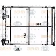 Радиатор охлаждения двигателя HELLA ZFO3G 45860 8MK 376 718-281 _BEHR HELLA SERVICE_
