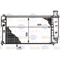 Радиатор охлаждения двигателя HELLA 45948 8MK 376 719-271 _BEHR HELLA SERVICE_ AS3O3