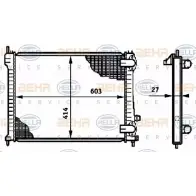 Радиатор охлаждения двигателя HELLA AQIP76 8MK 376 719-281 Peugeot 406 1 (8B, E, C) 1995 – 2005 _BEHR HELLA SERVICE_