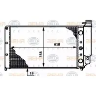 Радиатор охлаждения двигателя HELLA 45951 8MK 376 719-301 0BRTCRU _BEHR HELLA SERVICE_