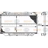 Радиатор охлаждения двигателя HELLA 46205 _BEHR HELLA SERVICE_ FQWWX 8MK 376 722-581