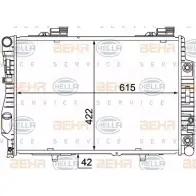 Радиатор охлаждения двигателя HELLA P0YHTH Mercedes C-Class (W202) 1 Седан 3.6 C 36 AMG (2028) 280 л.с. 1994 – 2000 8MK 376 769-711 _BEHR HELLA SERVICE_