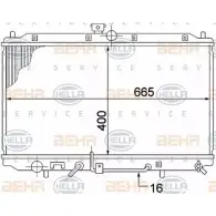 Радиатор охлаждения двигателя HELLA Mitsubishi Carisma 1 (DA) Хэтчбек 1.8 MSx 16V (DA2A) 140 л.с. 1995 – 1997 1KB50VE _BEHR HELLA SERVICE_ 8MK 376 770-111