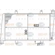 Радиатор охлаждения двигателя HELLA Volvo V40 1 (645) 1995 – 2004 8MK 376 774-181 _BEHR HELLA SERVICE_ B1DPGRK