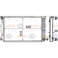 Радиатор охлаждения двигателя HELLA 8MK 376 781-071 GIMTR4 Audi A4 (B6) 2 2000 – 2004 _BEHR HELLA SERVICE_