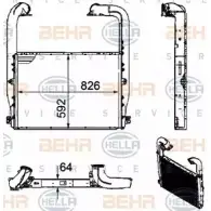 Интеркулер HELLA 47622 D9PF41T 8ML 376 756-201 _BEHR HELLA SERVICE_