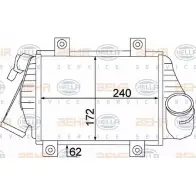 Интеркулер HELLA 8ML 376 776-621 0TU45TJ Volkswagen Transporter (T4) 4 Автобус 2.5 TDI 102 л.с. 1995 – 2003 _BEHR HELLA SERVICE_