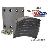 Комплект тормозных колодок, барабанный тормоз SAF 3057396800 DADBH5 Q 24932598