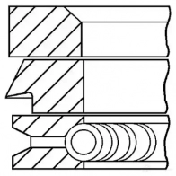 Комплект поршневых колец GOETZE A8 3C5 08-154400-00 2782488 - Изображение 2