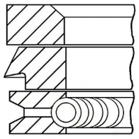 Комплект поршневых колец GOETZE A8 3C5 08-154400-00 2782488 - Изображение 4