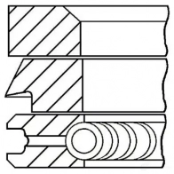 Комплект поршневых колец GOETZE IES Y7W 08-406200-00 2783160 - Изображение 2