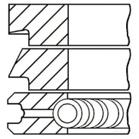 Комплект поршневых колец GOETZE Fiat Palio (178) 1 1996 – 2010 IUQ 9MZ6 08-138200-00 4044197317813