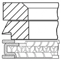 Комплект поршневых колец GOETZE BA MRI0V 08-154300-00 2782486