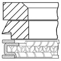 Комплект поршневых колец GOETZE BA MRI0V 08-154300-00 2782486 - Изображение 2
