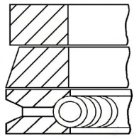 Комплект поршневых колец GOETZE 4044197221707 GE YTJ 08-336407-00 Renault Megane (BA) 1 Хэтчбек 1.4 e (BA0E. BA0V) 75 л.с. 1996 – 2003