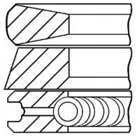 Комплект поршневых колец GOETZE Citroen C4 1 (LA, LC, PF2) 2004 – 2009 08-114700-00 UHJ 7YM