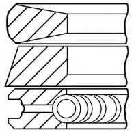 Комплект поршневых колец GOETZE 57KBV5 W 08-114708-00 Citroen C4 1 (LA, LC, PF2) 2004 – 2009