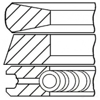 Комплект поршневых колец GOETZE Volvo V40 E3CXEZ 1 08-103400-00 8426345002530