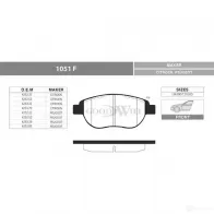 Тормозные колодки, дисковые, комплект GOODWILL 1051 F 4FIW1Y OU3L6 78 3789615 - Изображение 3