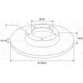 Тормозной диск VALEO Volkswagen Tiguan (5N) 1 Кроссовер 2.0 TSI 4motion 180 л.с. 2011 – 2024 V PJLW 297031 3276422970314