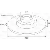 Тормозной диск VALEO 297283 3276421975105 Toyota RAV4 (XA30) 3 2005 – 2012 YSQM S