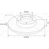 Тормозной диск VALEO 3276422974251 Ford Focus 1 Хэтчбек 1.8 TDCi 100 л.с. 2002 – 2004 297425 IG J2R5
