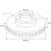 Тормозной диск VALEO HIIM S0G 3276422974381 Honda CR-X 297438