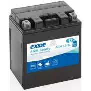 Аккумулятор 12 ач обратная 210 а 12 в 134x89x164 EXIDE AGM1214 BT4A G8 264826 3661024033985