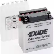 Аккумулятор 12 ач обратная 165 а 12 в 133.9x80x160 EXIDE YB12AL-A EB12ALA 264928 512 013 012