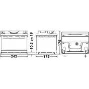 Аккумулятор 54 ач обратная 520 а 12 в 242x175x175 EXIDE EB543 Q3FIL 265006 554 27