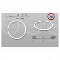 Тефлоновое кольцо 35,6*38,2*2 GS AV 56QSX 1440792732 ST-01301 - Изображение 2