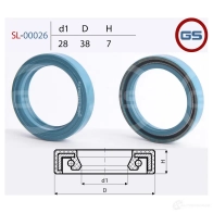Сальник рулевой рейки 28 38 7 GS SL-00026 1440795001 GONQDG U - Изображение 2