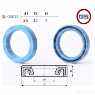 Сальник рулевой рейки 26 35 7 GS SL-00025 1440795003 9DQ 64EU - Изображение 2