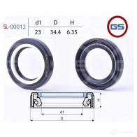 Сальник рулевой рейки 23 34.4 6.35 GS 1440795023 R564SR 0 SL-00012 - Изображение 2