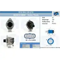 Генератор CV PSH C3ZG 7O4 AODT3 816.504.120.210 292075