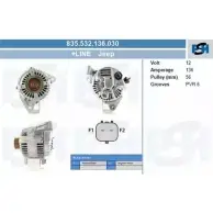 Генератор CV PSH BB9W P0 835.532.136.030 292473 0GU2Y