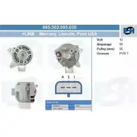 Генератор CV PSH 9B6FWO 1 U747 292749 885.502.095.030