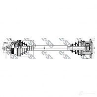 Приводной вал GSP TT8XP 203054 Audi A4 (B5) 1 Универсал 2.5 Tdi 150 л.с. 1997 – 2001 GDS830 54