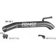 Выхлопная труба глушителя ERNST 296046 061551 Q3DRH 0 U5F5