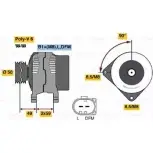 Генератор Bosch KCB1 (>) 14V 40/70A Seat 1R58PD7 0 124 315 005