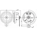 Звуковой сигнал Bosch 0 320 043 026 4VU87 323307 7 S902
