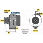 Генератор Bosch 429 9 0 986 042 991 IVS1H Toyota Corolla (E100) 7 Универсал 1.3 12V (EE100) 72 л.с. 1992 – 1995