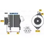 Генератор Bosch 430 1 332778 0 986 043 011 MQPJO42
