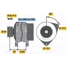 Генератор Bosch 444 2 0 986 044 420 MCLRBAT Opel Astra (G) 2 Хэтчбек 2.0 16V (F08. F48) 136 л.с. 1998 – 2005