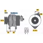 Генератор Bosch 455 7 332926 0 986 045 571 D9W7O70