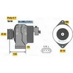 Генератор Bosch 46 54 2E28C37 0 986 046 541 Land Rover Discovery 1, 2 (L318) Внедорожник 2.5 Td5 4x4 139 л.с. 1998 – 2004