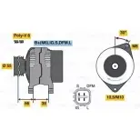 Генератор Bosch 80 46 Toyota Yaris (XP90) 2 Хэтчбек 1.3 VVT i (SCP90) 87 л.с. 2005 – 2025 TYRTB 0 986 080 460