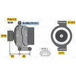 Генератор Bosch Mini Cooper (R52) 1 Кабриолет 1.6 Cooper S 170 л.с. 2004 – 2007 0 986 080 610 AJ8Q1 80 61