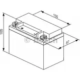 Аккумулятор 6 ач прямая 360 а 12 в 150x87x105 BOSCH LTX20CH-BS LION VW6XK5S 0986122626 333605