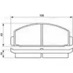 Тормозные колодки, дисковые, комплект Bosch 337908 BP675 0 986 465 931 20 593